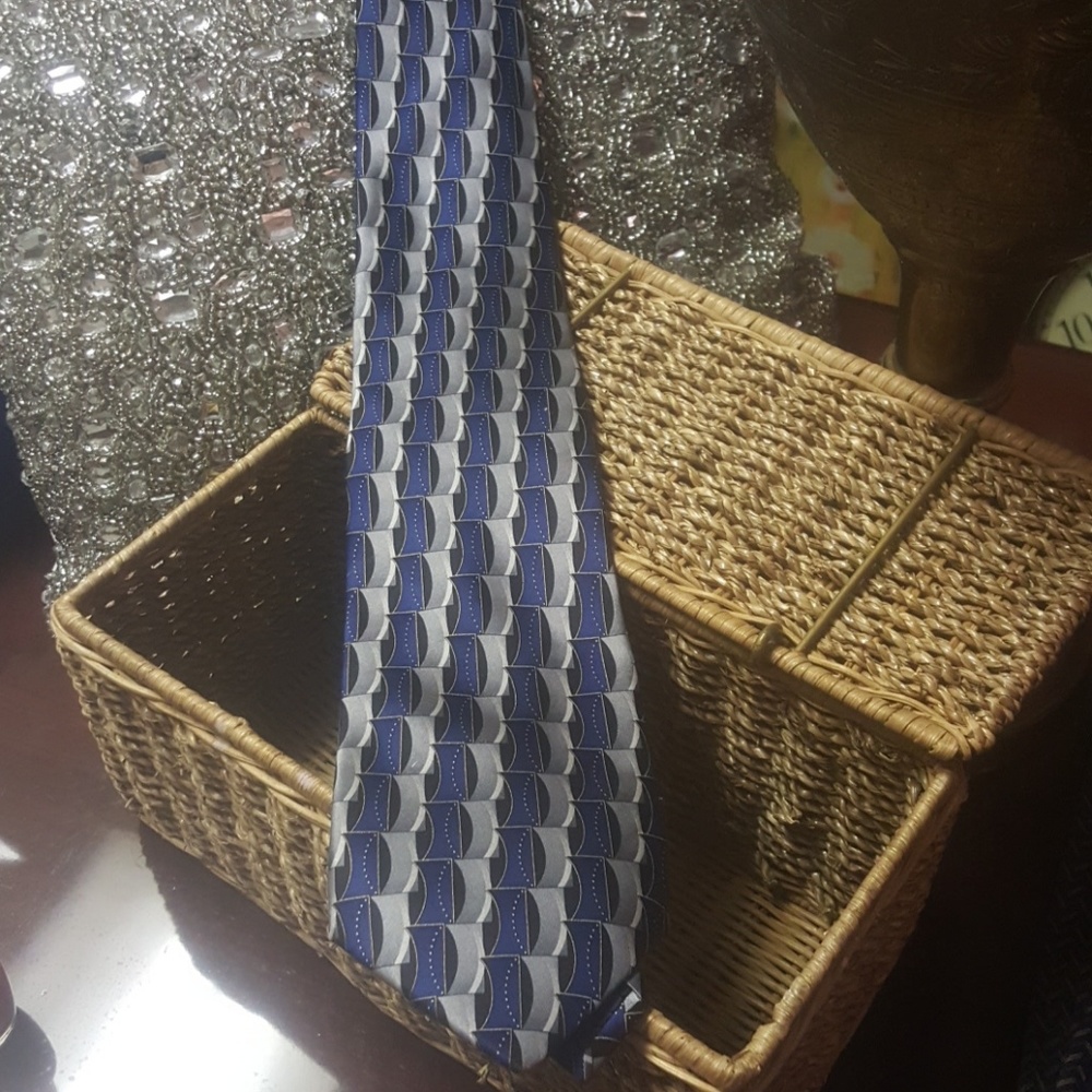 Stafford blue and gray tie